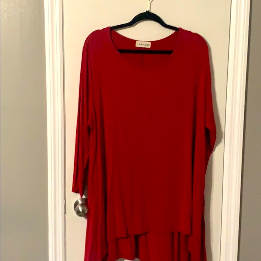 Red swing style tunic top❤️